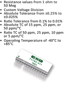 Voltage division of 100:1 to 1000:1