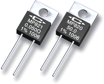 MP820/MP821 TO-220 Style Power Film Resistors, with Metal Mounting Tab