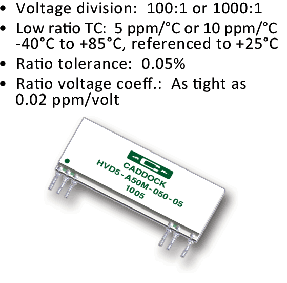 Voltage division of 100:1 to 1000:1
